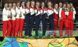 Российские гимнастки завоевали золото в групповых упражнениях